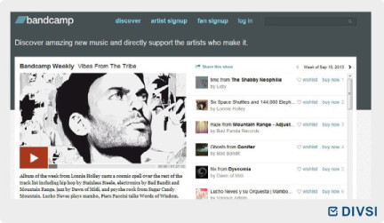 Online-Community für Verbreitung von kulturellen Erzeugnissen: "Bandcamp"
