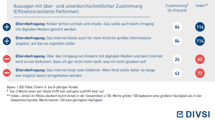 Aussagen mit über- und unterdurchschnittliche Zustimmung (Effizienzorientierte Performer)